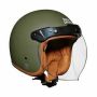 Мотошлем Royal Enfield LTHR. TRIM HELMET(V) BTL GREEN зеленый XL Визор